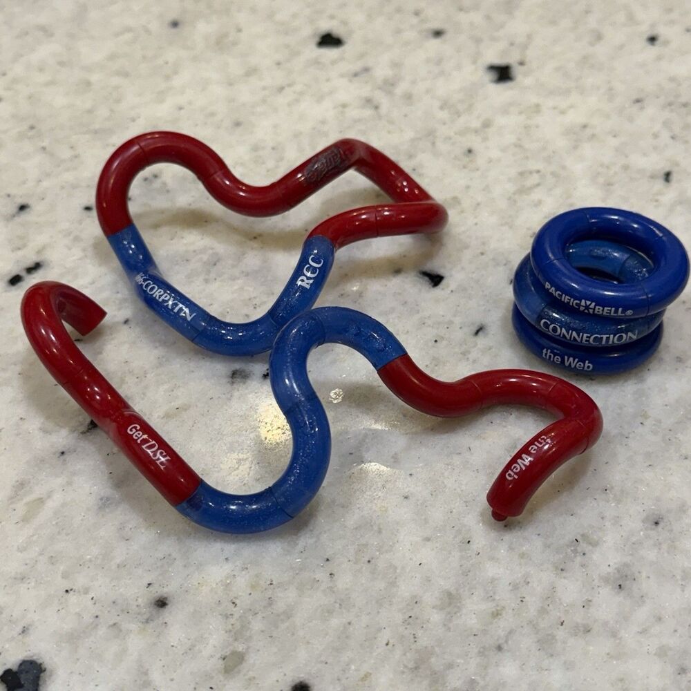 Vintage 1990s Tangle Toy Fidget Advertisement Pacific Bell DSL Untangle The Web